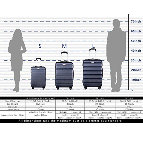 coolife luggage 24 inch